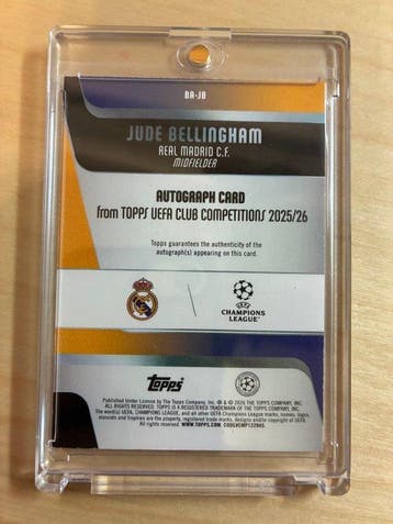 2025/26 Topps UEFA Champions League Jude Bellingham 1/25, Nieuw