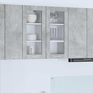 vidaXL Hangkast 2 st Beton Grijs Bewerkt hout, Verzenden, Nieuw