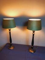 Tafellamp (2) - Hout - velours kappen