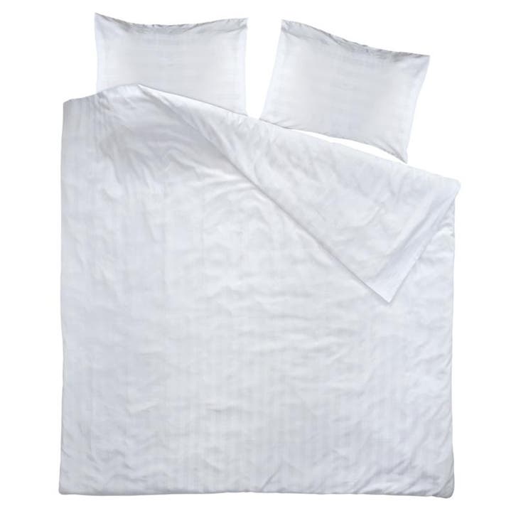 Housse de Couette Blanc 240x260cm 2 Personnes Rayures Satiné, Huis en Inrichting, Slaapkamer | Beddengoed, Overige kleuren, Nieuw