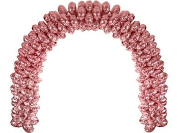 Veiling - Tafel Ballonnenboog - Roze - 150 x 200cm - 42 ball, Nieuw
