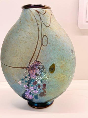 Vase - Verre - Vase signé Robert Pierini