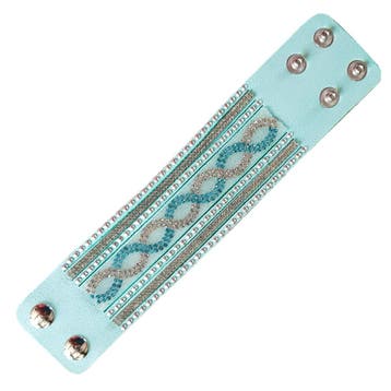 Fako Bijoux - Armband - Breed - Twist - Lichtblauw, Verzenden, Nieuw