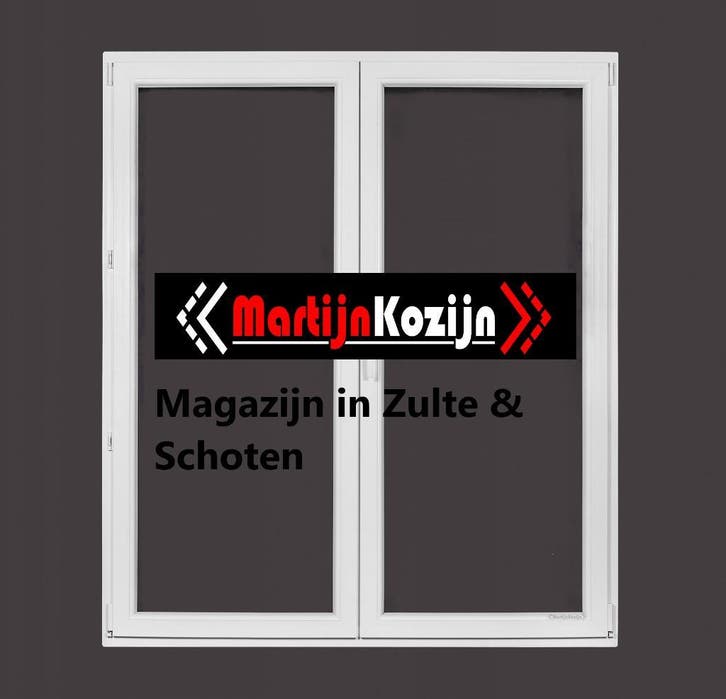 PVC Dubbel Terrasramen, Balkonraam B160xB215, B180x215, Bricolage & Construction, Vitres, Châssis & Fenêtres, Enlèvement ou Envoi