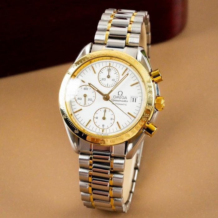 Omega - Speedmaster Chronograph Date Two Tone - 3311.20, Handtassen en Accessoires, Horloges | Heren