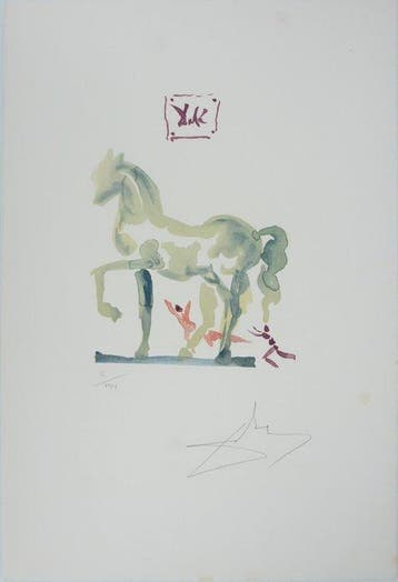 Salvador Dali (1904-1989) - Amoureux au cheval, Antiquités & Art