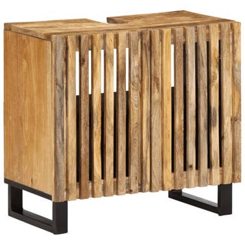 vidaXL Wastafelkast 62x34x58 cm massief ruw mangohout, Verzenden, Nieuw