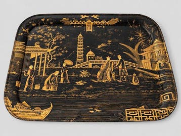 Dienblad - Chinoiserie - Tin