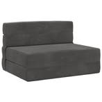 vidaXL Vouwsofa Bed Donkergrijs 190 x 70 x 15 cm Fluweel, Verzenden