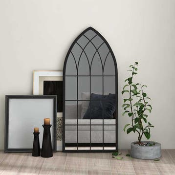 vidaXL Spiegel 100x45 cm ijzer zwart, Huis en Inrichting, Verzenden, Nieuw