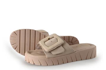 Tamaris Muiltjes in maat 38 Beige, Kleding | Dames, Schoenen, Tamaris, Verzenden, Beige, Zo goed als nieuw