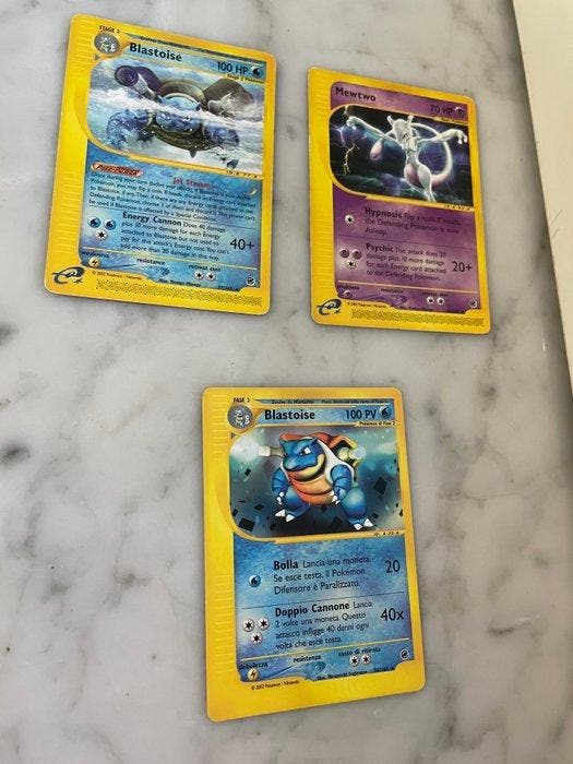Pokémon - 3 Card - Blastoise, Mewtwo Foil - Various sets, Hobby & Loisirs créatifs, Jeux de cartes à collectionner | Pokémon