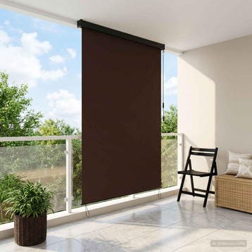 vidaXL Rolgordijn Bruin 60 x 250 cm Stof en Aluminium, Verzenden, Nieuw