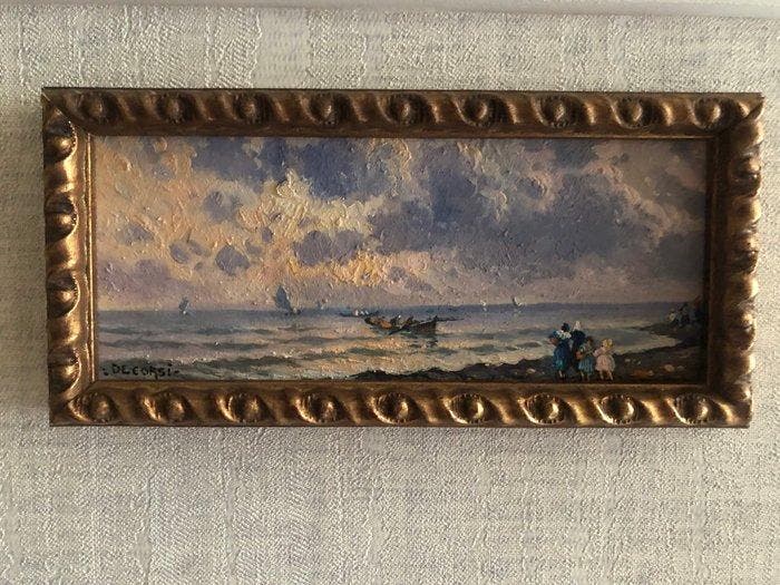 Nicolas de Corsi (1882-1956), Attr. - Rientro dalla pesca, Antiek en Kunst, Kunst | Schilderijen | Klassiek