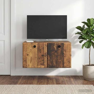 vidaXL Wandmontage TV-kast 59,5 x 41 x 30 cm Oud hout, Verzenden, Nieuw
