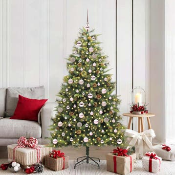vidaXL Kunstmatige Scharnierende Kerstboom met Kegels Groen, Diversen, Kerst, Verzenden, Nieuw