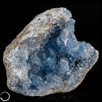 Natuurlijke celestiet-druse – Hemelsblauwe schat uit de