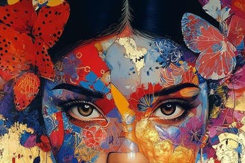 Yamila - Belleza Resiliente: Geisha de Papel y Oro, Antiquités & Art