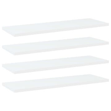vidaXL Wandschappen 4 st 60x20x1,5 cm bewerkt hout wit, Verzenden
