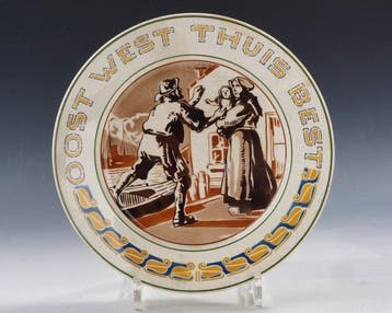 Royal Bonn • Franz Anton Mehlem - Assiette murale - Vissers
