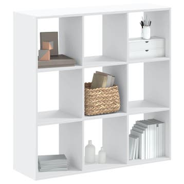 vidaXL Boekenkast 102x32x102 cm bewerkt hout wit, Verzenden, Nieuw