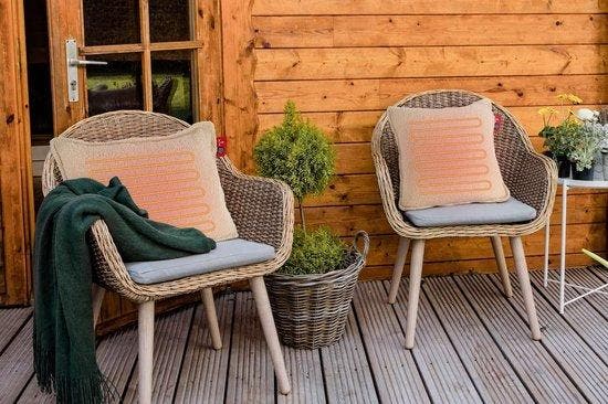 2dekans | Feel Home - Verwarmend Kussen - Teddy - Gebroken, Huis en Inrichting, Woonaccessoires | Kussens, Ophalen of Verzenden