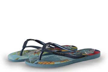 Havaianas Slippers in maat 38 Blauw, Kleding | Dames, Schoenen, Slippers, Zo goed als nieuw, Havaianas, Verzenden