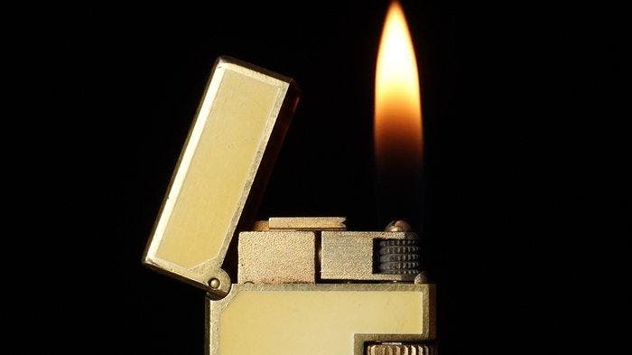 Dunill - Lacquer Pattern Rollagas Lighter - Zonder, Collections, Articles de fumeurs, Briquets & Boîtes d'allumettes