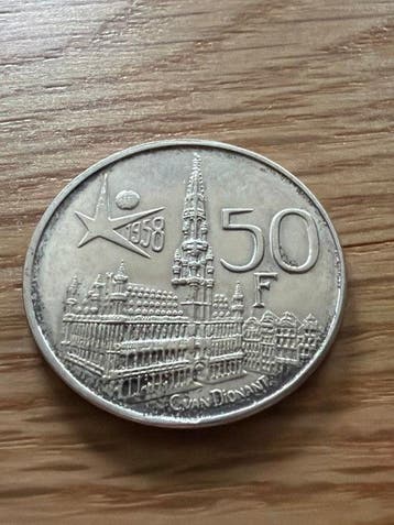 België. 50 Francs 1958 Baudouin I Brussels Worlds Fair