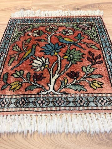 Ghoum - Vloerkleed - 0.54 m - 0.46 m - levensbomen Silk, Nieuw