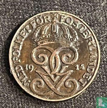 Zweden 1 öre 1914 (open 4), Verzenden, Losse munt