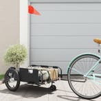 vidaXL Fietstrailer oxford stof en ijzer zwart, Verzenden