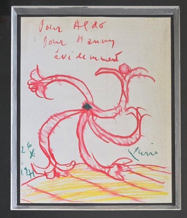 Pierre Alechinsky (1927) - Eviremment - abstracte compositie, Antiquités & Art, Art | Objets design