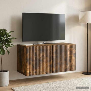 vidaXL Wandmontage TV-kast Gerookt eiken 59,5 x 31 x 30 cm, Verzenden, Nieuw