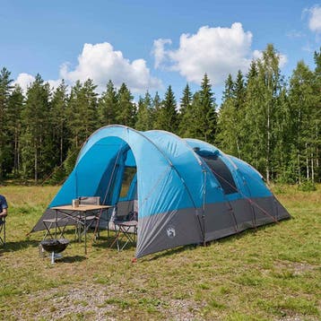 vidaXL Tunneltent 560 x 395 x 212 cm Blauw, Verzenden, Nieuw