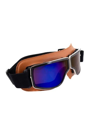 KIMU® Goggles Motorbril Skibril Bril Cognacbruin Montuur Bla, Ophalen of Verzenden, Nieuw
