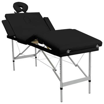 vidaXL Massagetafel met 4 zones inklapbaar aluminum frame, Verzenden