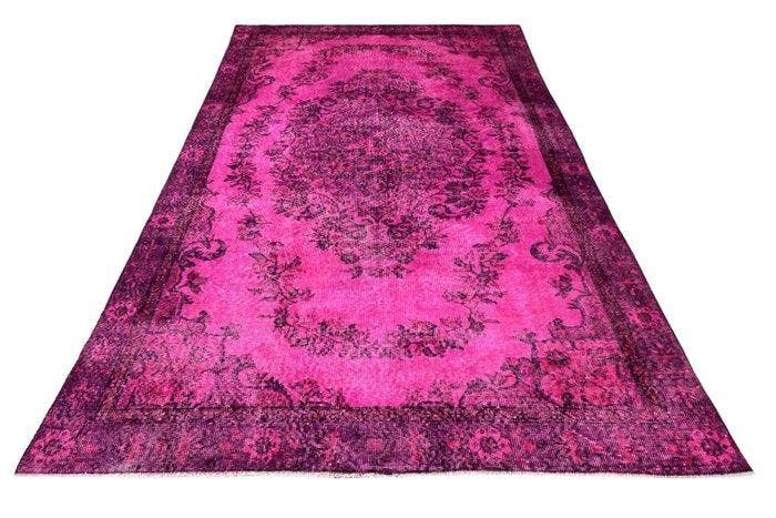 Levendig roze vintage - Vloerkleed - 285 cm - 175 cm - met, Huis en Inrichting, Stoffering | Tapijten en Vloerkleden