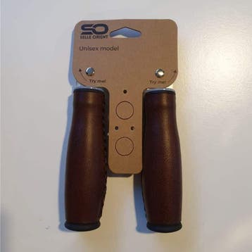 Handvatten lederlook bruin, Verzenden