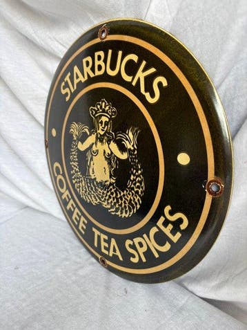 Starbucks emaille reclamebord – Coffee Tea Spices – sirene
