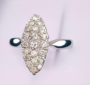 Bague Platine Diamant (Naturelle), Handtassen en Accessoires, Nieuw