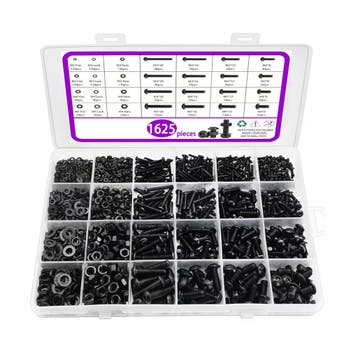Groot assortiment metrische bouten en moeren (M2–M5, 1625 s, Verzenden, Nieuw