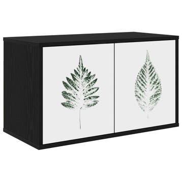 vidaXL Wand gemonteerd TV Kast HANAU 69 x 33 x 40 cm Zwart, Verzenden, Nieuw