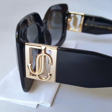 Jimmy Choo - Gold - Special Logo - New - Lunettes de soleil, Nieuw
