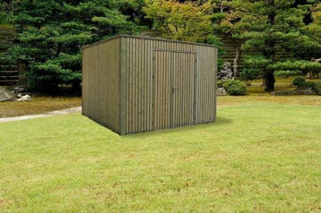 Tuinhuis met jaloeziewanden 3,18 x 3,18 m, 200 tot 400 cm, Tuinhuis, Nieuw, Zonder ramen