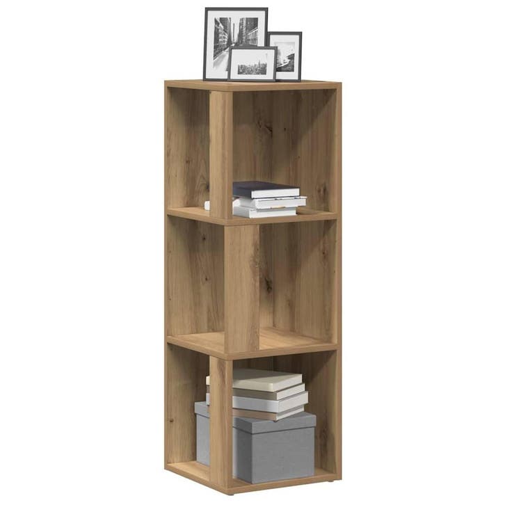 vidaXL Hoekkast 33x33x100 cm bewerkt hout artisanaal, Huis en Inrichting, Kasten | Overige, Nieuw, Verzenden