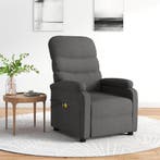 vidaXL Massagestoel elektrisch stof donkergrijs, Verzenden