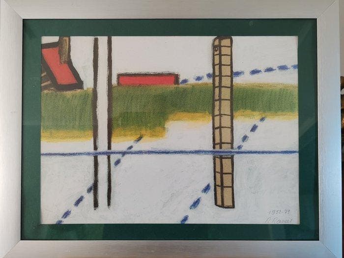 Roger Raveel (1921-2013) - zonder titel, Antiquités & Art, Antiquités | Autres Antiquités