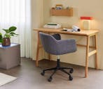 Hübsch - Chaise de bureau - Rest - Gris foncé - Polyester,