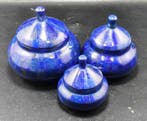 Lapis Lazuli Edelsteen Pots - Hoogte: 121 mm - Breedte: 120, Verzamelen, Mineralen en Fossielen